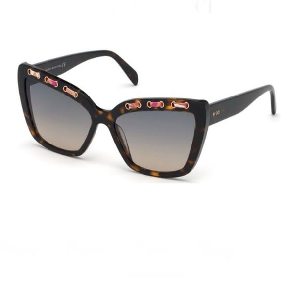 Emilio Pucci EP0101 52B Semi Cat Eye Sunglasses Women’s Sz 59-16-140 - Picture 1 of 9